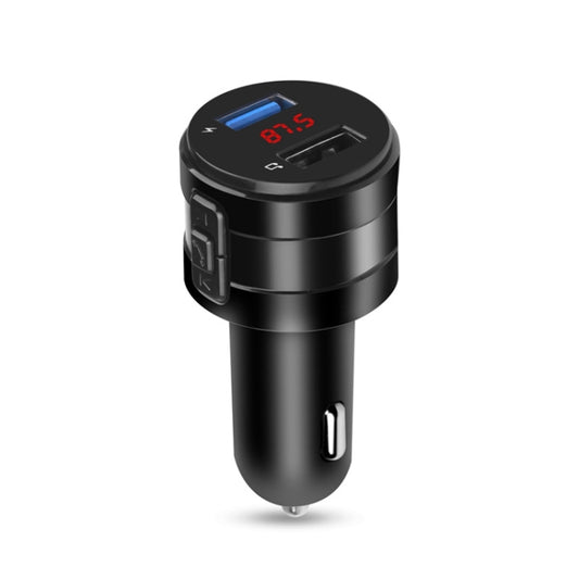Car Bluetooth Handsfree Car FM Transmitter Music Player Car Charger, X20 Black