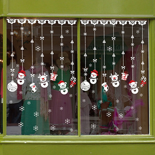 1 Set Christmas Snowman Ornaments Glass Door Window Electrostatic Sticker, Snowman Sticker