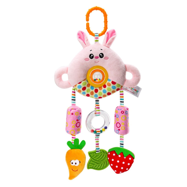 Stroller Toy 0-1 Year Old Bed Hanging Turn Bead Doll Baby Bed Bell Plush Rattle, H168190-3A Bear, H168190-3B Rabbit