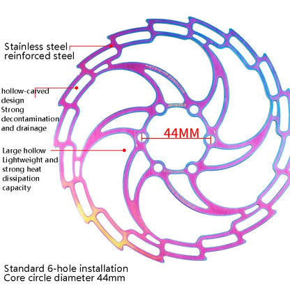 IIIPRO Bike Disc Mountain Bike Hollow Disc Dish Six Nail Brake Pad, Style: