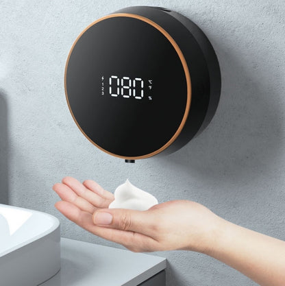 W1 Wall-Mounted Smart Infrared Sensor USB Charging Foam Soap Dispenser, White, Black