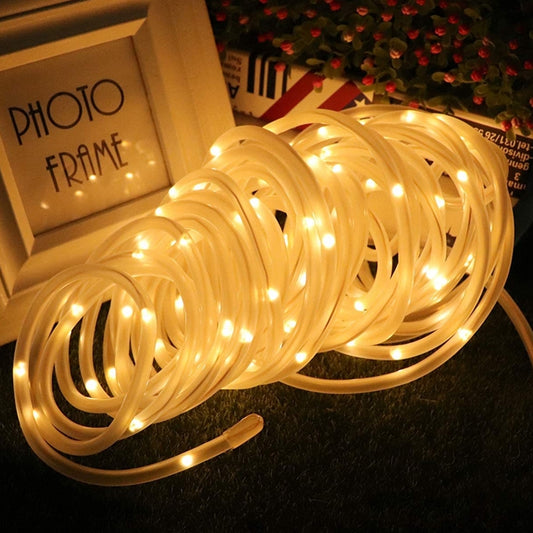 Holiday Party Decoration Tube String Lights LED Garden Decoration Casing Light with Remote Control, Spec:, 7m 50 LEDs USB Powered, 12m 100 LEDs USB Powered, 22m 200 LEDs USB Powered, 7m 50 LEDs Battery Powered, 12m 100 LEDs Battery Powered�������������...