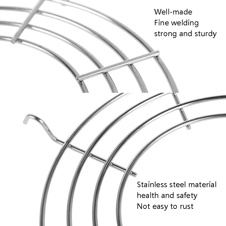Semi-Circular Stainless Steel Drain Rack Kitchen Steamed Vegetables Rack, Size: Large 30cm, 24cm, 26cm, 30cm