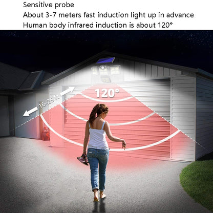 TG-TY085 Solar 4-Head Rotatable Wall Light with Remote Control Body Sensing Outdoor Waterproof Garden Lamp, Style:, 192 LED Integrated, 198 LED Integrated, 192 COB Integrated, 198 COB Integrated, 192 LED Separated, 198 LED Separated, 192 COB Separated�...