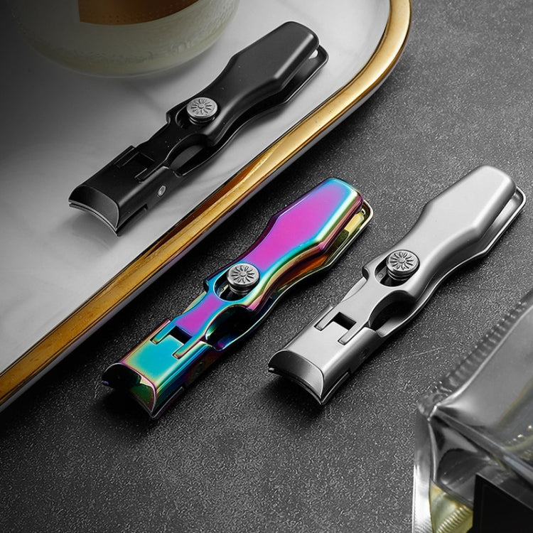 Stainless Steel Large Anti-Fly Splattering Nail Knife Large Opening Nail Cutting, Silver, Black, Colorful