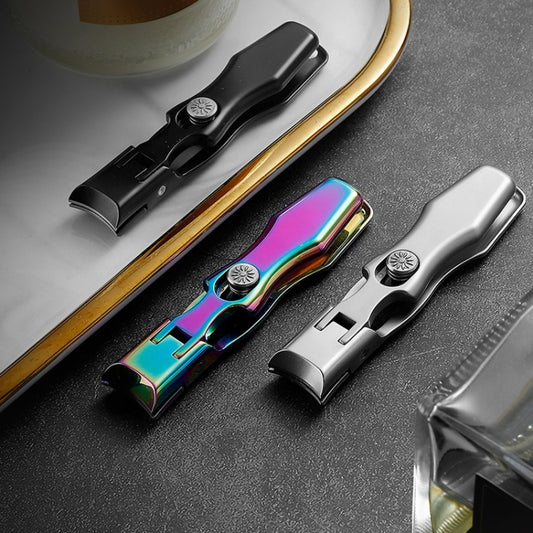 Stainless Steel Large Anti-Fly Splattering Nail Knife Large Opening Nail Cutting, Silver, Black, Colorful