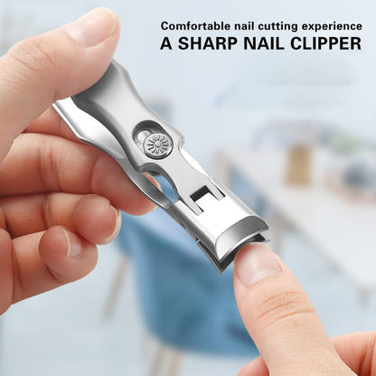 Stainless Steel Large Anti-Fly Splattering Nail Knife Large Opening Nail Cutting, Silver, Black, Colorful