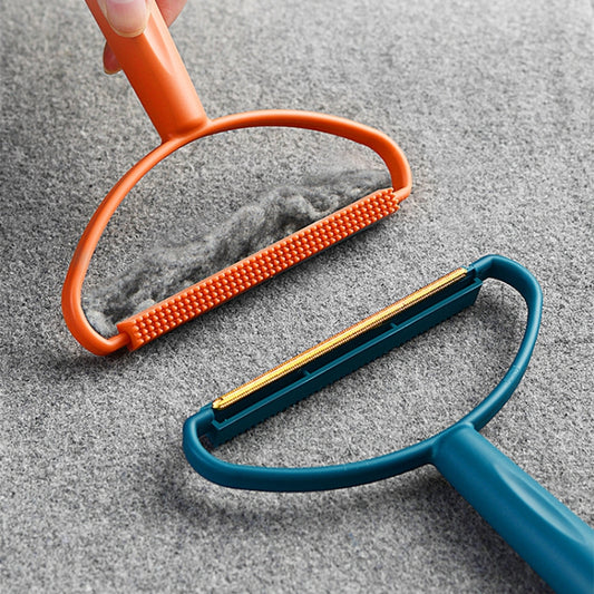 Hair Sticking Ball-Removing Brush Winter Clothing Woolen Coat Manual Depilator And Hair Removal Brush, Blue, Orange