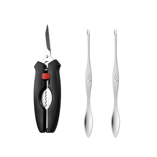 Crab Tool 304 Stainless Steel Crab Fork Crab Scissors Crab Needle,Style:, 2 Fork 1 Knife, 4 Fork 1 Knife, 5 Fork 1 Knife, 2 Fork 1 Knife 1 Box, 4 Fork 1 Knife 1 Box, 5 Fork 1 Knife 1 Box