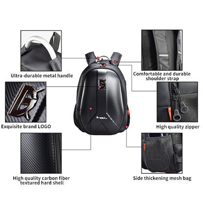GHOST RACING GR-BB02 Men Motorcycle Riding Backpack Helmet Hard Shell Backpack Locomotive Travel Computer Bag, GR-BB02
