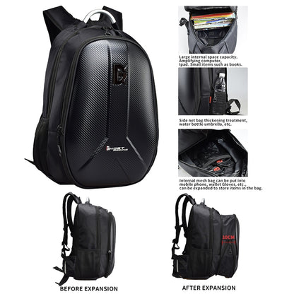 GHOST RACING GR-BB02 Men Motorcycle Riding Backpack Helmet Hard Shell Backpack Locomotive Travel Computer Bag, GR-BB02