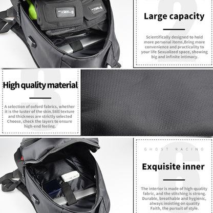 GHOST RACING GR-BB02 Men Motorcycle Riding Backpack Helmet Hard Shell Backpack Locomotive Travel Computer Bag, GR-BB02