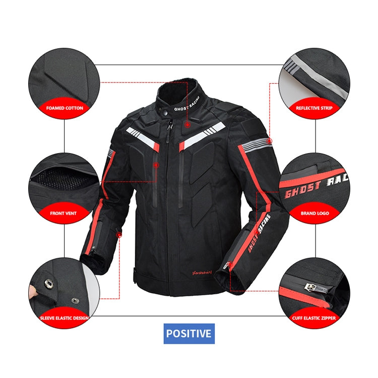 GHOST RACING GR-Y07 Motorcycle Cycling Jacket Four Seasons Locomotive Racing Anti-Fall Cloth, M, L, XL, XXL, XXXL, XXXXL, XXXXXL