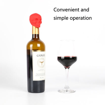 Skull Silicone Leak-Proof Fresh-Keeping Wine Stopper, Deep Red, Black, White, Luminous Green, Luminous Blue, Bronze, Ancient Silver, Wine Red