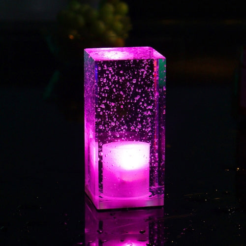 Square Colorful LED Crystal Lamp Bar Atmosphere Decorative Light, Purple Light, Warm White Light, White Light, Red Light, Blue Light, Colorful Fixed Color, Yellow Light, Green Light, Lemon Yellow Light, Gradient Light