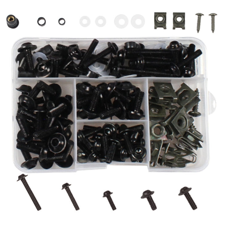 177 PCS/ Box Motorcycle Modification Accessories Windshield Cover Set Screw, Black, Red, Gold, Blue, Silver, Green