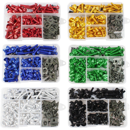 177 PCS/ Box Motorcycle Modification Accessories Windshield Cover Set Screw, Black, Red, Gold, Blue, Silver, Green