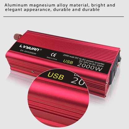 LVYUAN Car Inverter Dual USB Power Converter, 12V to 220V 1500W, 24V to 220V 1500W, 12V to 220V 1500W UK Plug, 12V to 220V 1500W AU Plug, 12V to 110V 1500W US Plug, 12V to 220V 2000W, 24V to 220V 2000W, 12V to 220V 2000W UK Plug, 12V to 220V 2000W AU P...
