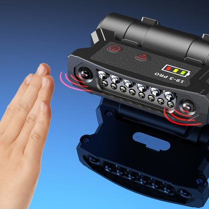 Fishing Headlight Induction Night Fishing Clip Cap Lamp Head-Wearing Small Super Bright Light Rechargeable Cap Clip Lamp,Style:, Basic Edition, Upgraded Version, Ultimate Edition (Black), Ultimate Edition  (Red)