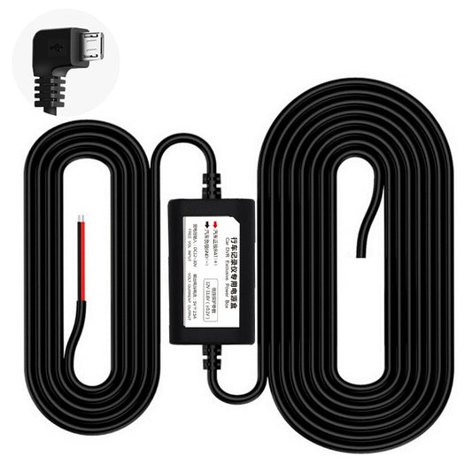 Car OBD Low-Voltage Protection Parking Monitor Power Cord 12V Turn 5V 2.5A Step-down Line, Specification: Mini Right Elbow, Mini Right Elbow, Mini Left Elbow, Mini Straight, Micro Left  Elbow, Micro Right Elbow, Micro Straight
