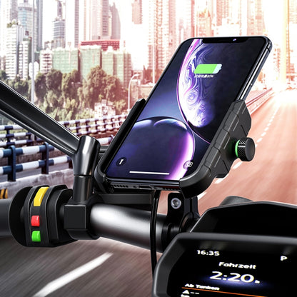 M9 Motorcycle Wireless Charging Mobile Phone Bracket 15W Fast Charging Mobile Phone Navigation Bracket, M9 (Black), M9 (Blue), M9 (Red), M9 (Gray)