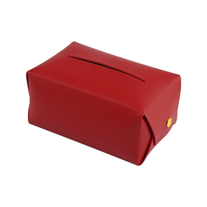 2 PCS Car Leather Tissue Box Home Paper Towel Storage Box