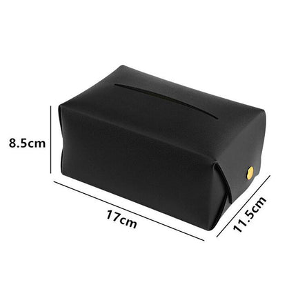 2 PCS Car Leather Tissue Box Home Paper Towel Storage Box