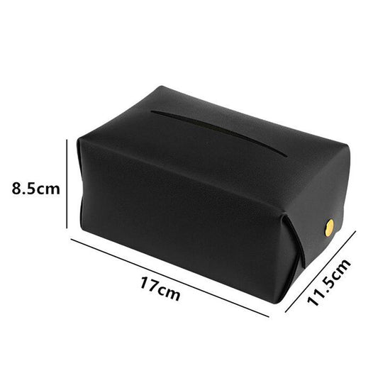 2 PCS Car Leather Tissue Box Home Paper Towel Storage Box