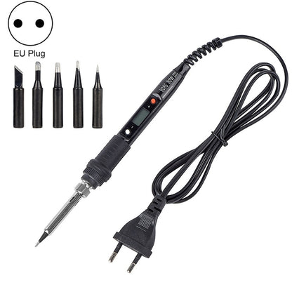 Metallic LCD Temperature Regulating Soldering Iron And Soldering Iron Tip Set Electric Soldering Iron Welding Tool