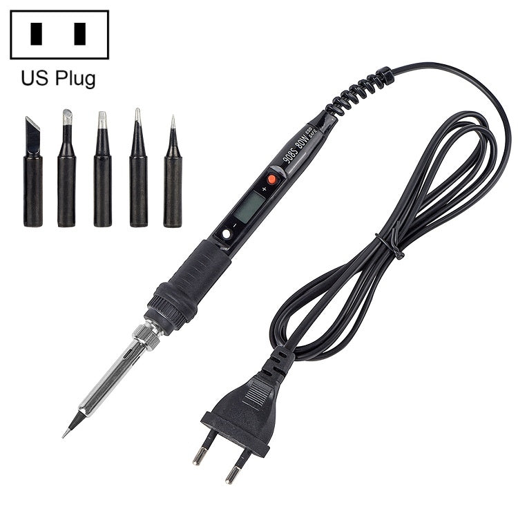 Metallic LCD Temperature Regulating Soldering Iron And Soldering Iron Tip Set Electric Soldering Iron Welding Tool