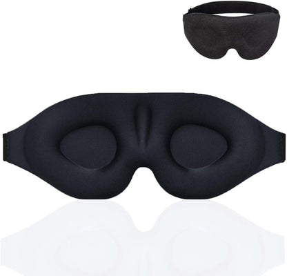 3D Sleeping Eye Mask Memory Foam Men And Women Shading Eye Mask Concave Eye Mask, No Nose Wings Black, No Nose Wings Blue
