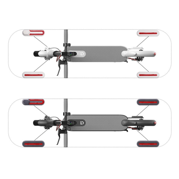 1 Set Electric Scooter Wheel Four-way Side Decorative Cover With Reflective Strips For Xiaomi Mijia 1S Pro