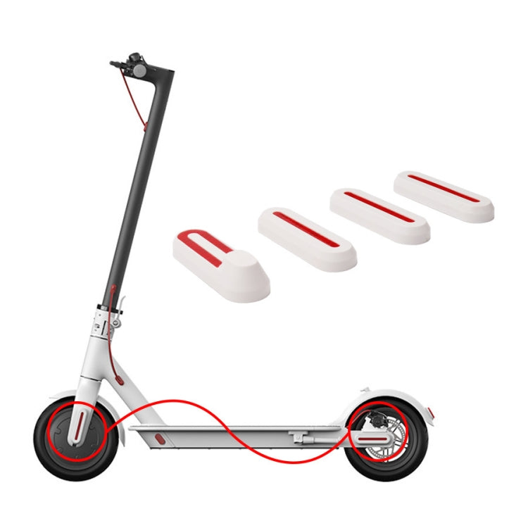 1 Set Electric Scooter Wheel Four-way Side Decorative Cover With Reflective Strips For Xiaomi Mijia 1S Pro