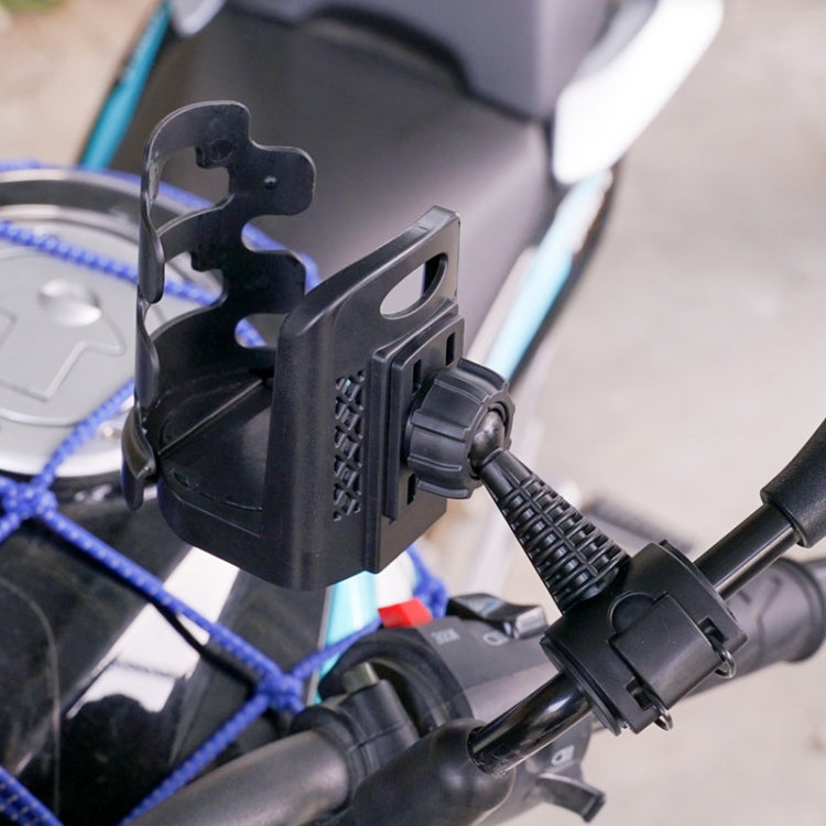 2 PCS SMCP-380 General Riding Cup Rack Motorcycle Bicycle Cup Holder, Rearview Mirror Installation, Handlebar Installation