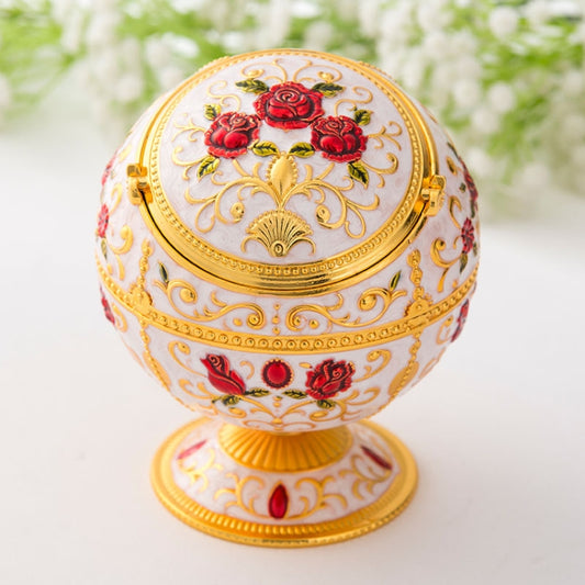 Metal Globe Ashtray With Lid Holiday Gift Tea Table Decoration, Golden Rose, Phnom Pencasting Castle, Silver Rose, Silver Castle, Silver Side White Red Rose, Silver Bay Blue Castle, Treasure Rose, Baolan Castle, Green Rose, Green Castle, Red Rose������...