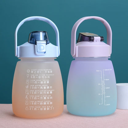 Portable Large Belly Water Cup High Temperature & Drop Resistant Straw Cup