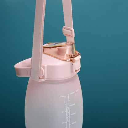 Portable Large Belly Water Cup High Temperature & Drop Resistant Straw Cup