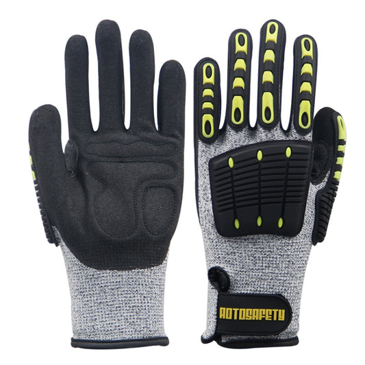 ROTOSAFETY RZT-HFZ20 Shock-Proof Anti-Smashing Anti-Cutting Anti-Collision Gloves TPR Mechanical Maintenance Fire Rescue Miners Mining Anti-Stab Gloves, M, L, XL