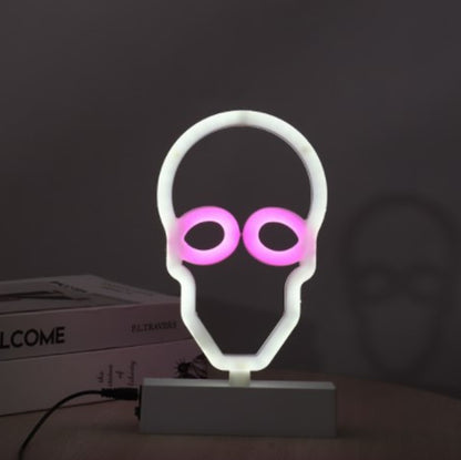 أضواء ديكورية بإضاءة نيون LED لأجواء احتفالية، أضواء ديكورية لمتجر البار، قبعة ساحرة، ساحرة مكنسة، زجاجة مستديرة، زجاجة طويلة، جمجمة، حلوى، بو، خفاش، عين