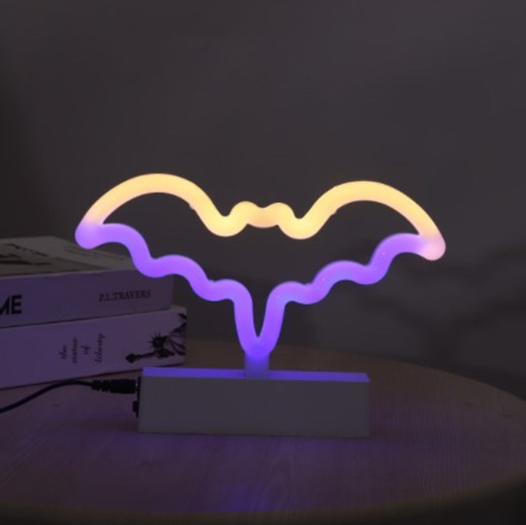 أضواء ديكورية بإضاءة نيون LED لأجواء احتفالية، أضواء ديكورية لمتجر البار، قبعة ساحرة، ساحرة مكنسة، زجاجة مستديرة، زجاجة طويلة، جمجمة، حلوى، بو، خفاش، عين
