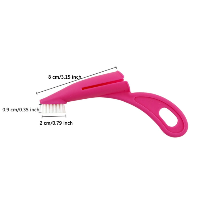 Pet Finger Toothbrush Cat And Dog Oral Cleaning Tool Soft Brush, White, Rose Red