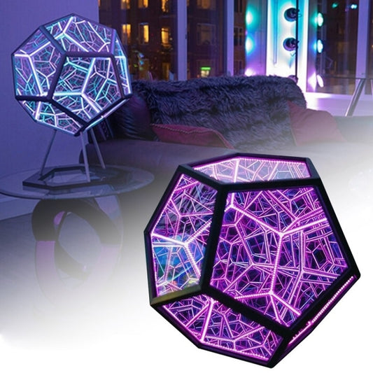 Cool Infinite Dodecahedron Colorful Night Light Art Deco Light, 20x20x20cm