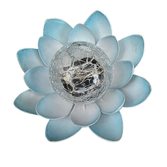 Lotus Solar Courtyard Lamp Outdoor Garden Decoration Light, Blue Lotus