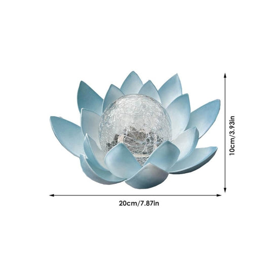 Lotus Solar Courtyard Lamp Outdoor Garden Decoration Light, Blue Lotus