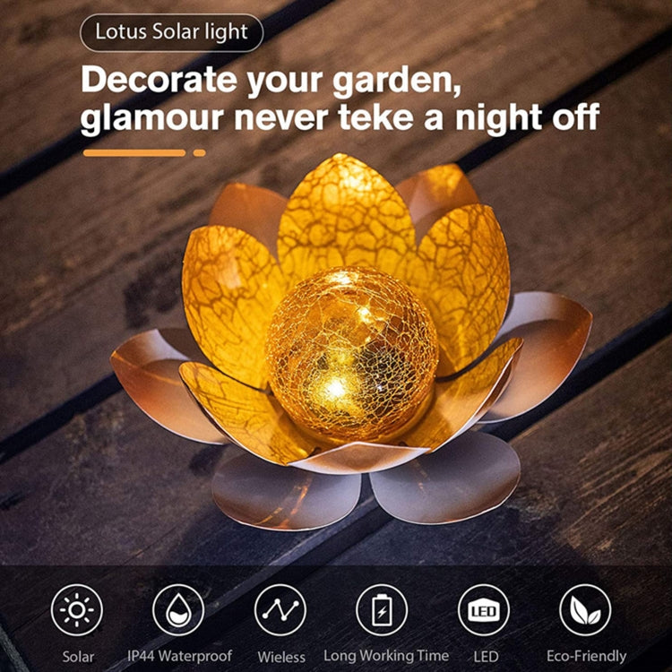 Lotus Solar Courtyard Lamp Outdoor Garden Decoration Light, Blue Lotus