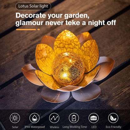 Lotus Solar Courtyard Lamp Outdoor Garden Decoration Light, Blue Lotus