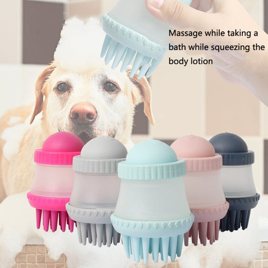 92645 Pet Supplies Round Dog Bathing Massage Brush, Light Gray, Navy, Mint Green, Pink, Rose Red