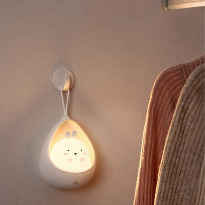 TL15 Cartoon Body Sensing Bedside Cabinet USB Charging Night Light, Pink Cat, Blue Cat, White Cat, Pink Rabbit, Blue Rabbit, White Rabbit