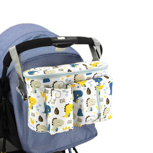 Multifunctional Baby Stroller Storage Bag, White Dinosaur, Yellow Zoo, Green Lamb, White Alpaca, Tibetan Owl, Denglin Deer, Yellow Zoo + Side Pocket, Green Lamb + Side Pocket, White Alpaca + Lateral Pocket, Tibetan Owl + Side Pocket��������������������...