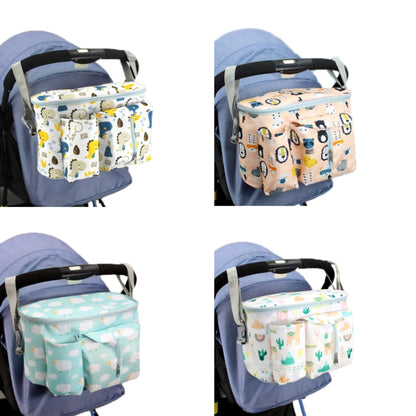 Multifunctional Baby Stroller Storage Bag, White Dinosaur, Yellow Zoo, Green Lamb, White Alpaca, Tibetan Owl, Denglin Deer, Yellow Zoo + Side Pocket, Green Lamb + Side Pocket, White Alpaca + Lateral Pocket, Tibetan Owl + Side Pocket��������������������...